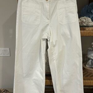 LOFT Cream Tailored Pants